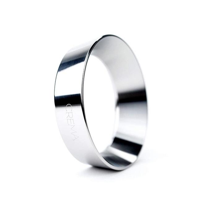 Crema Coffee Products | 54mm Espresso Dosing Funnel/Ring | Silver | Fits 54mm Breville Portafilter (Silver, 54mm)