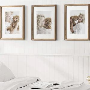 Wickson 4 Piece Beveled Plastic Single Picture Frame (Set of 4) - Brown