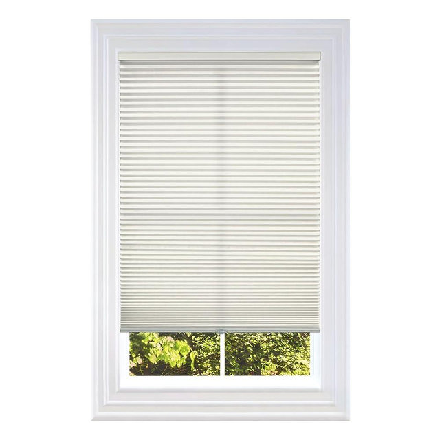 BlindsAvenue Cellular Honeycomb Cordless Shade, 9/16" Single Cell, Light Filtering, White Dove, Size: 58.5" W x 72" H