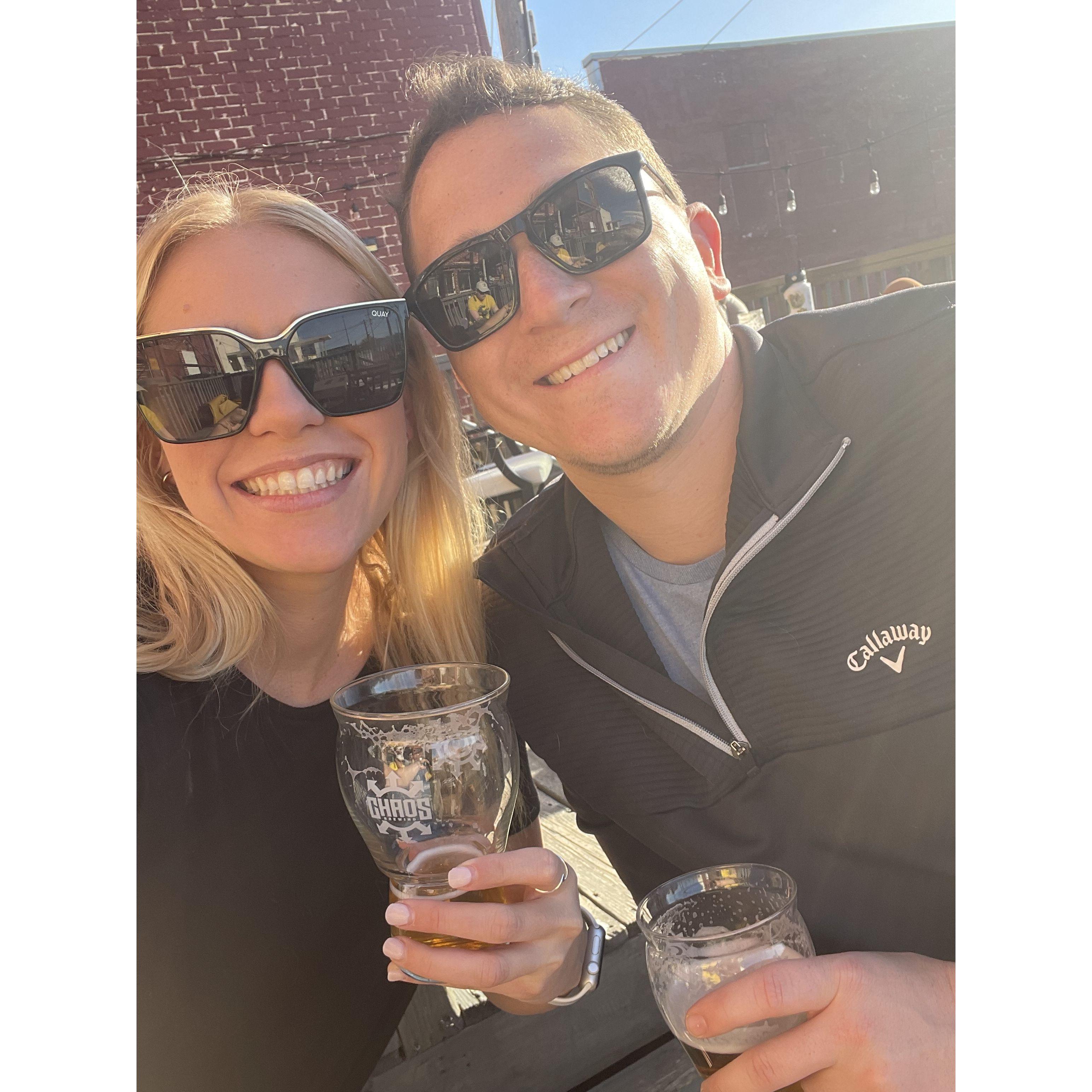 We love exploring breweries, especially Dominic!