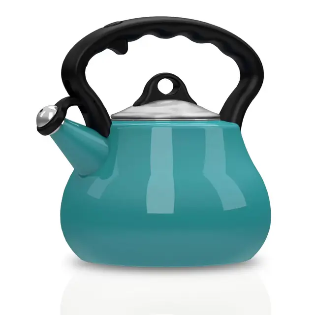 Remedy® Lovely Lady 2-Quart Porcelain Enamel Tea Kettle in Blue