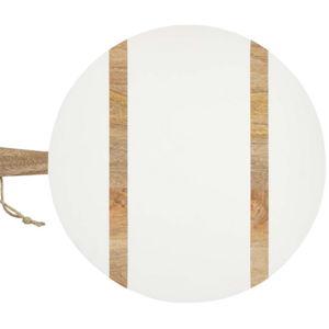 Large Round White Serving Board