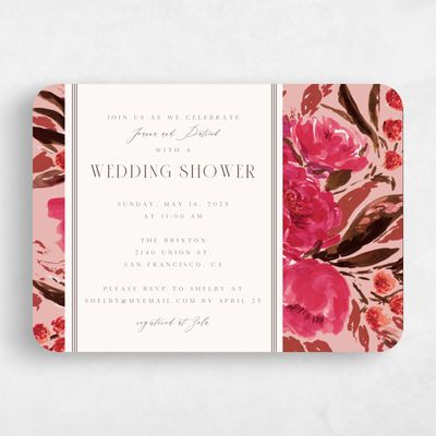 Orange Rounded Wedding Wedding Shower Invitation - Waverly Landscape