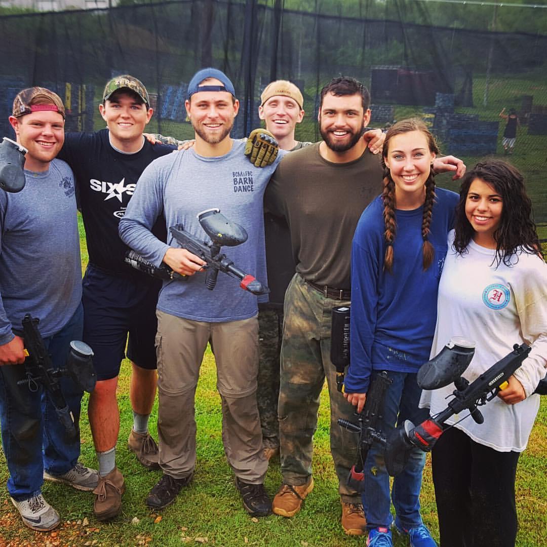 Paintball with friends after a downpour, summer 2016.
