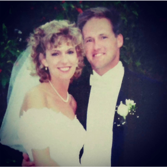Michelle & Danny McCarthy, my aunt and uncle, married on August 16, 1996 - Aunt Michelle wore the dress that I will be wearing on my wedding day!