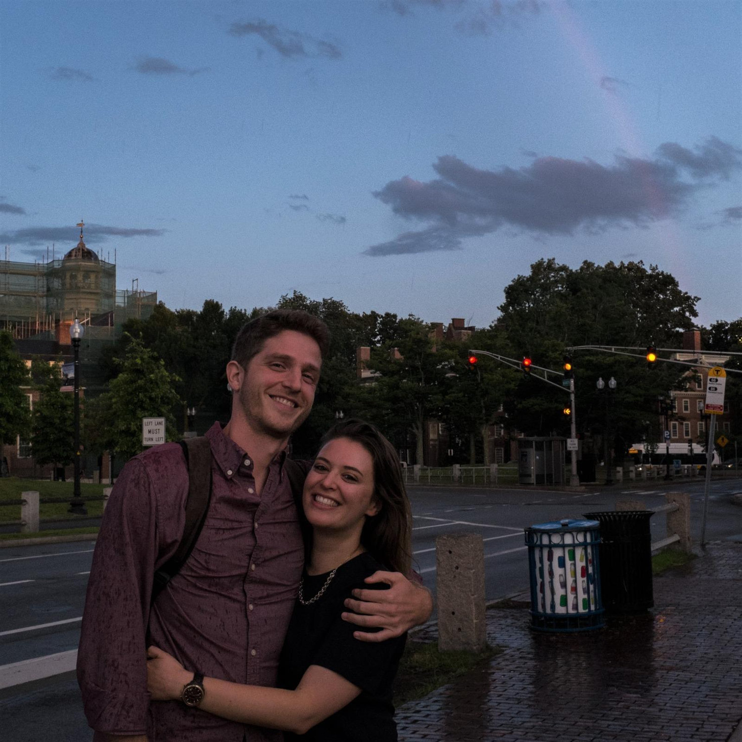This rainbow appeared moments after we got engaged!