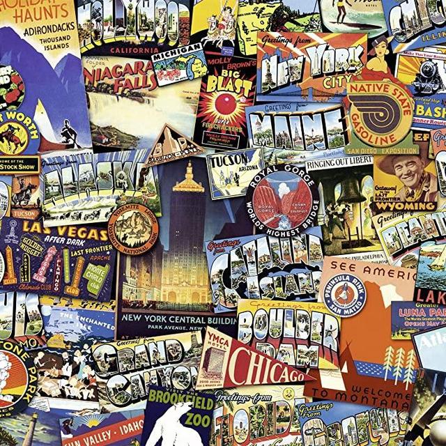 Ravensburger Road Trip USA 1000 Piece Jigsaw Puzzle for Adults – Every Piece is Unique, Softclick Technology Means Pieces Fit Together Perfectly