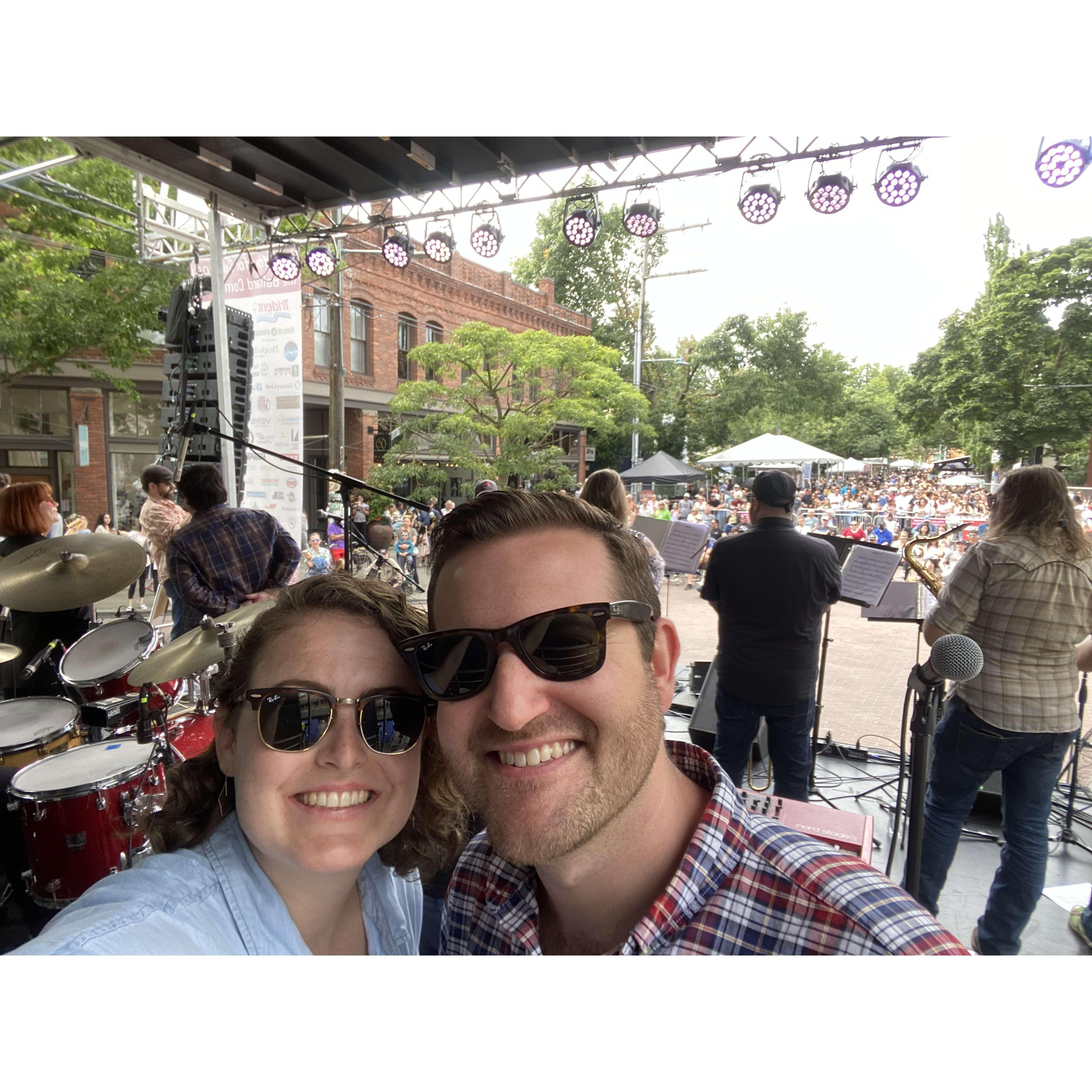 Onstage with our friends at Ballard Seafood Fest!