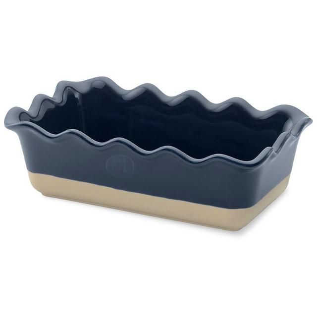 Emile Henry Ruffled Loaf Pan, Navy