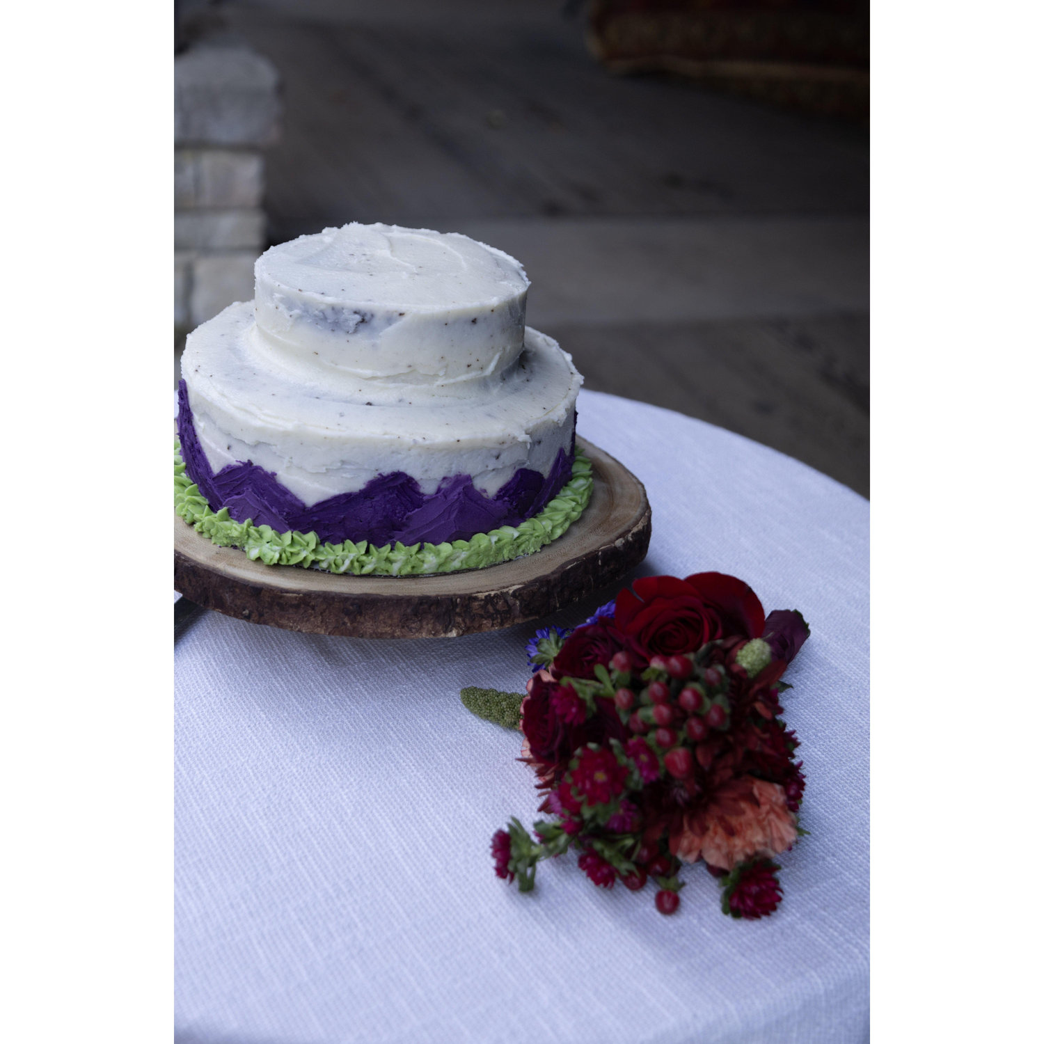 Cake, made by Andrew (Howie) and Bride's Bouquet