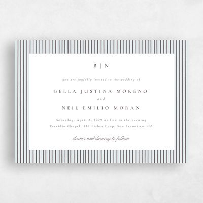 Ice, Blue Wedding Invitation - Rodez Landscape