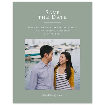 Sage, Green Wedding Digital Save the Date - Lucca Photo