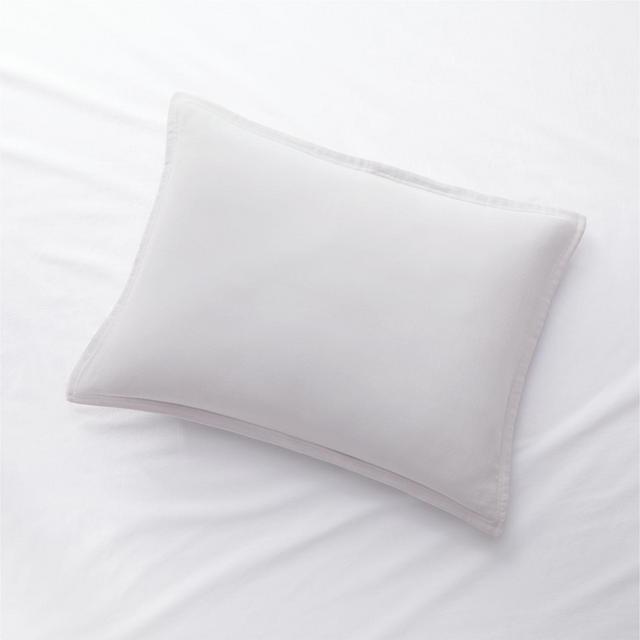 Organic Double Weave Light Grey Standard Sham