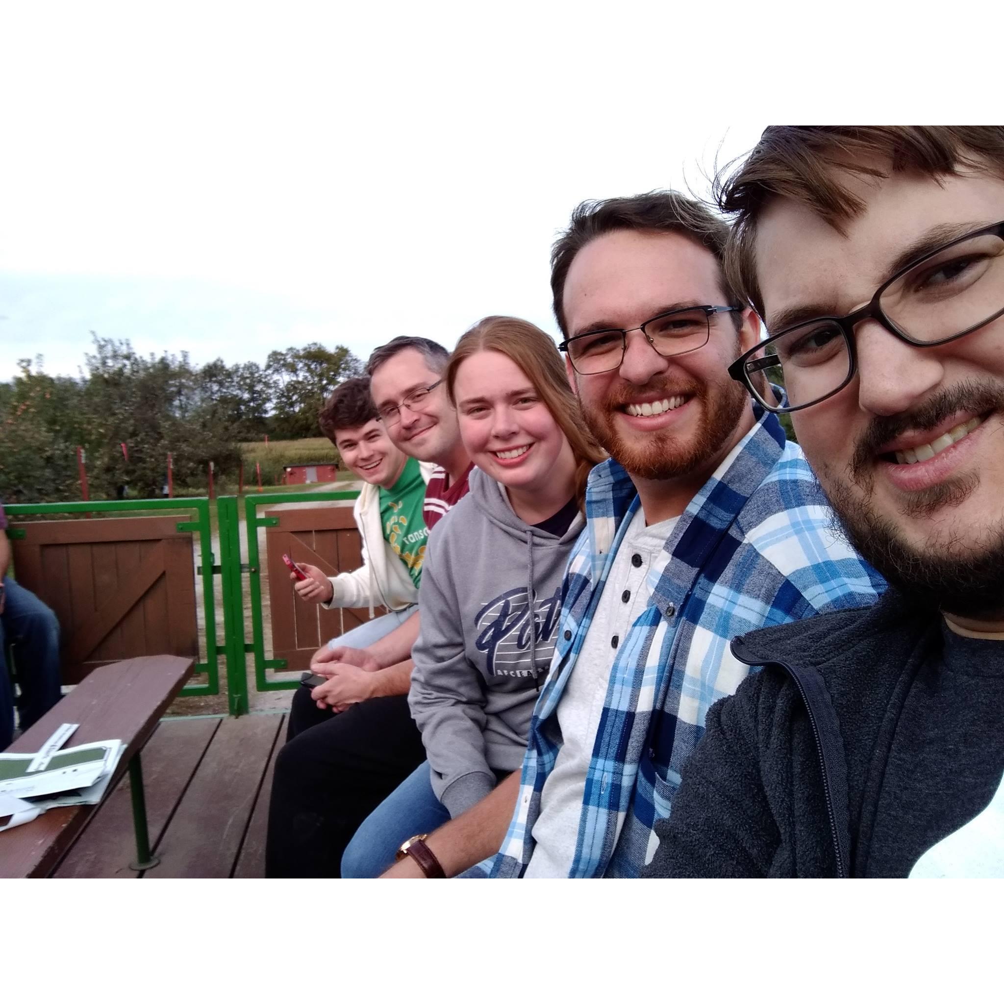 The first day we met via group outing to Boyd's Apple Orchard; this was the fall 2018