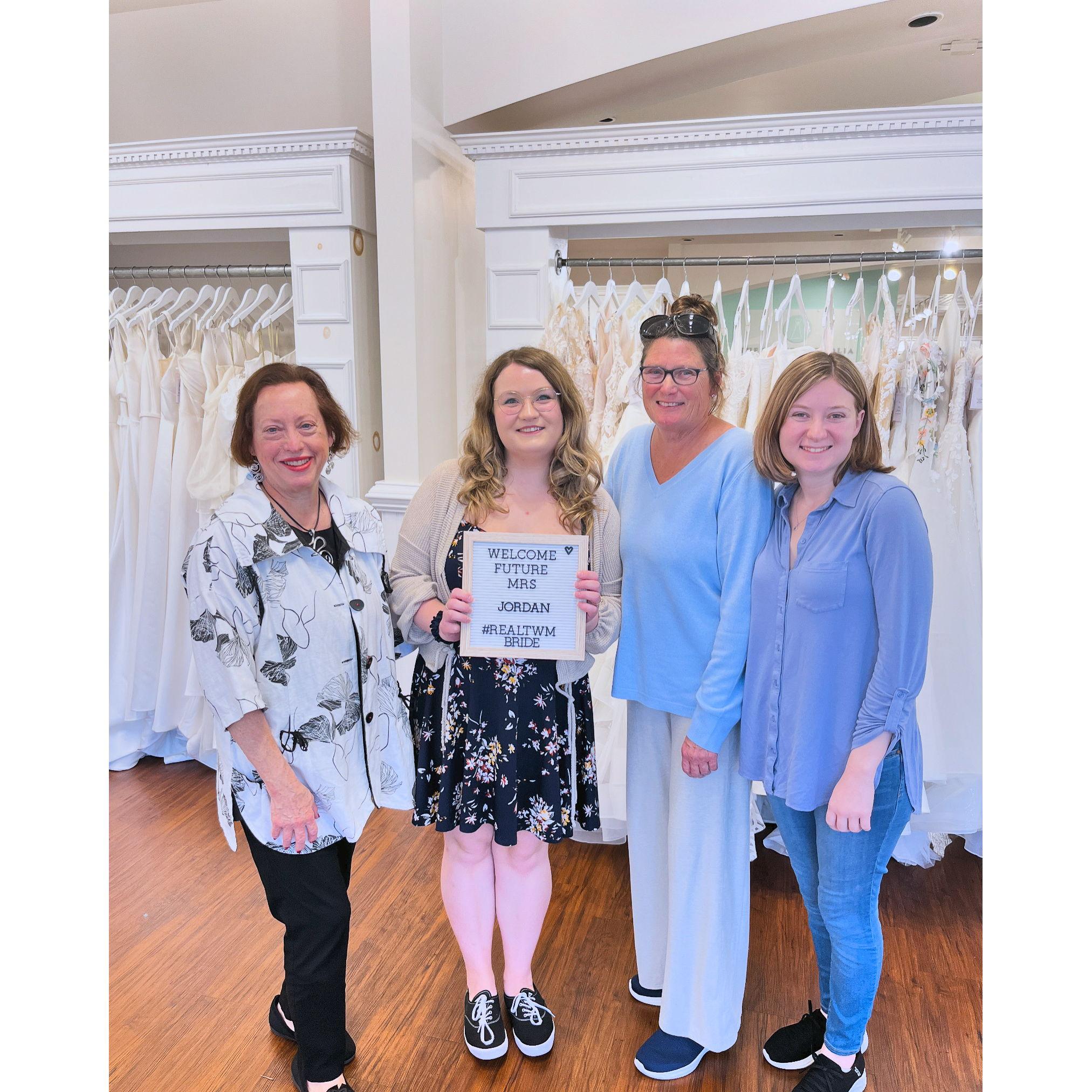 I said "yes" to my dress with family!