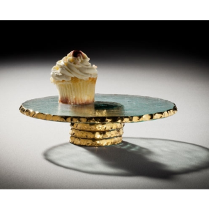Annieglass  EDGEY CAKESTAND, GOLD