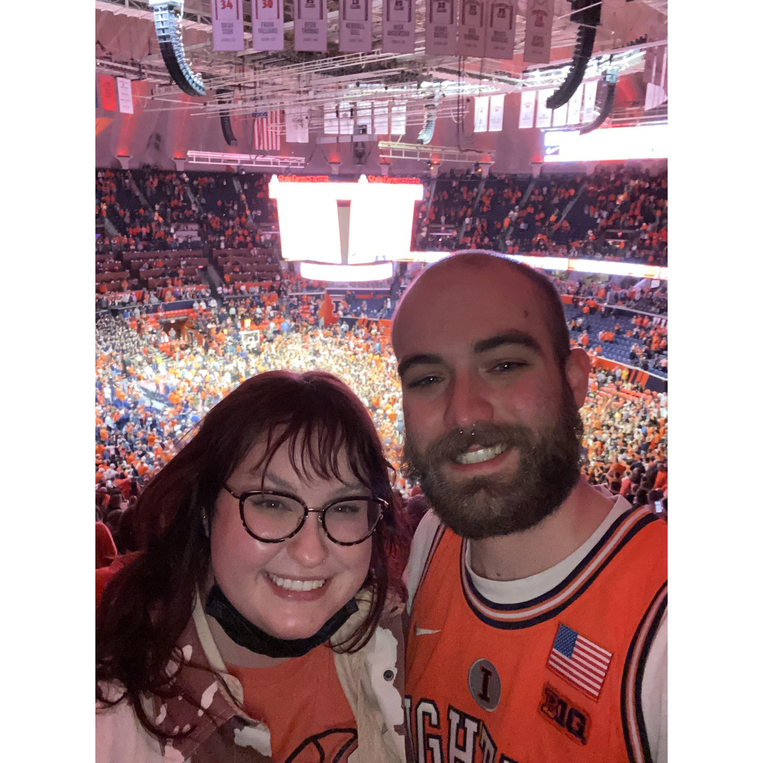 Huuuuuuuuuuge Illini Goobers (just ask JB!). Callie and Ben had season tickets for the Illini Men's Basketball Team while Callie was in grad school at U of I #everydayguys