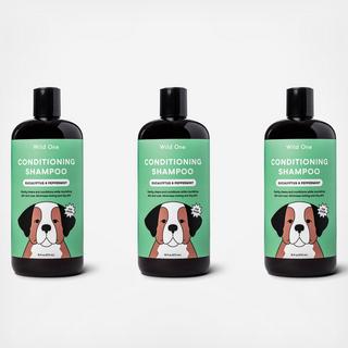 Eucalyptus and Peppermint Shampoo, Set of 3