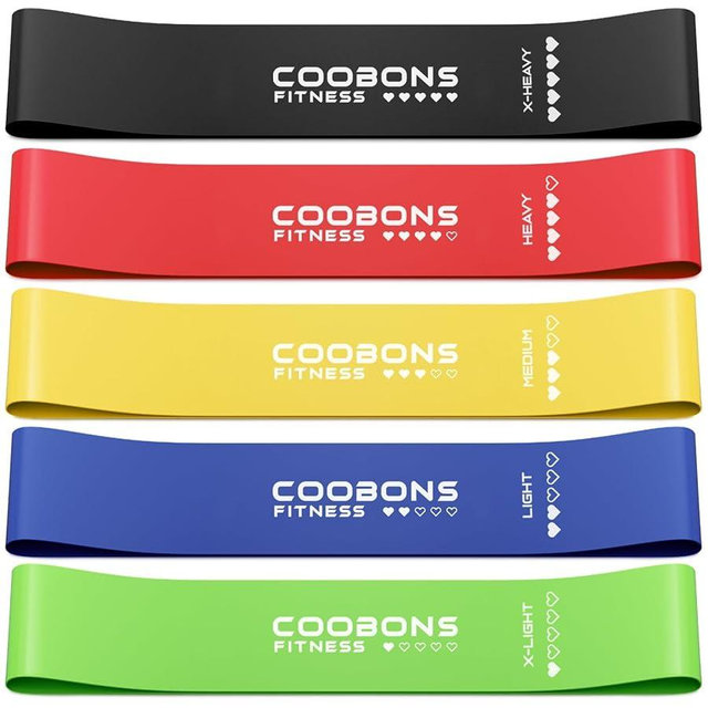 Resistance Bands for Working Out, Exercise Bands Resistance Bands Set with 5 Resistance Levels, Latex Loop Bands for Women Men, Workout Bands for Legs, Glutes, Strength Training, Yoga, Home Gym