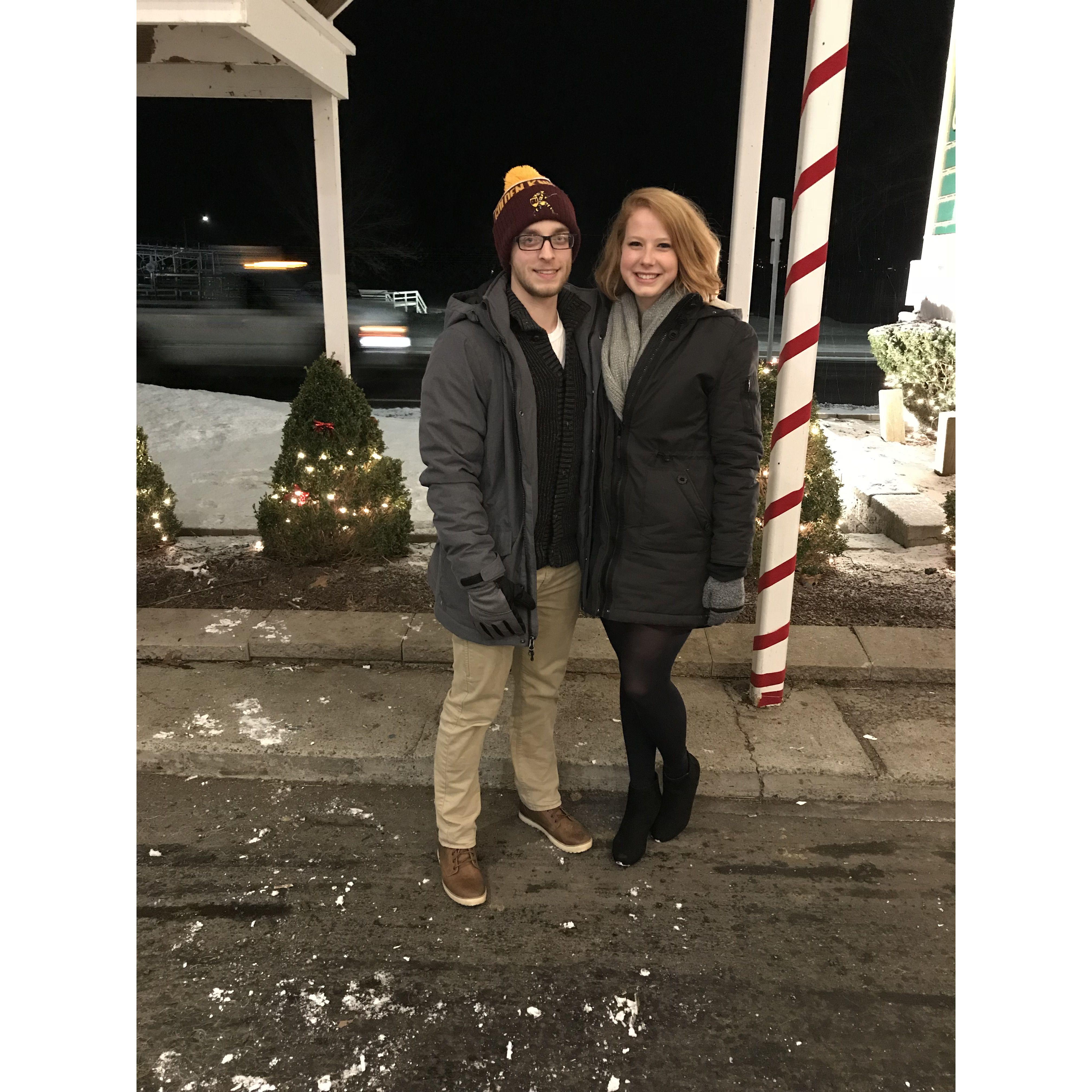 Our first official nice date as girlfriend and boyfriend. Winter 2018.