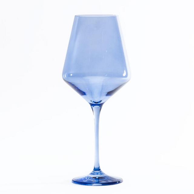 Cobalt Blue Stemmed Wine Glasses (Set of 6) by Estelle Colored Glass