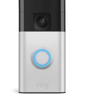 Ring - Battery Doorbell Smart Wifi Video Doorbell - Battery-Powered with Head-to-Toe Video, Live View, and Two-Way Talk - Satin Nickel