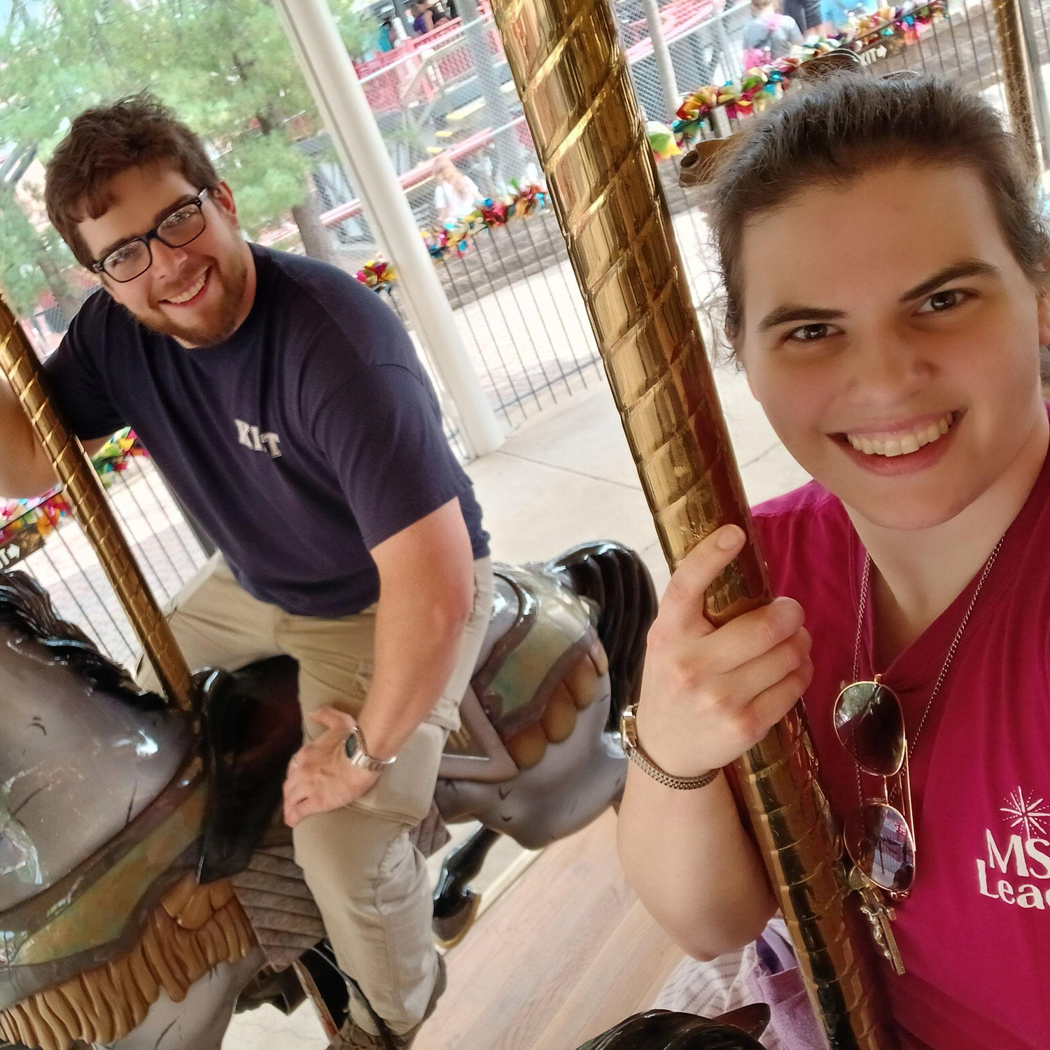 Riding the Carousel at Six Flags St. Louis!