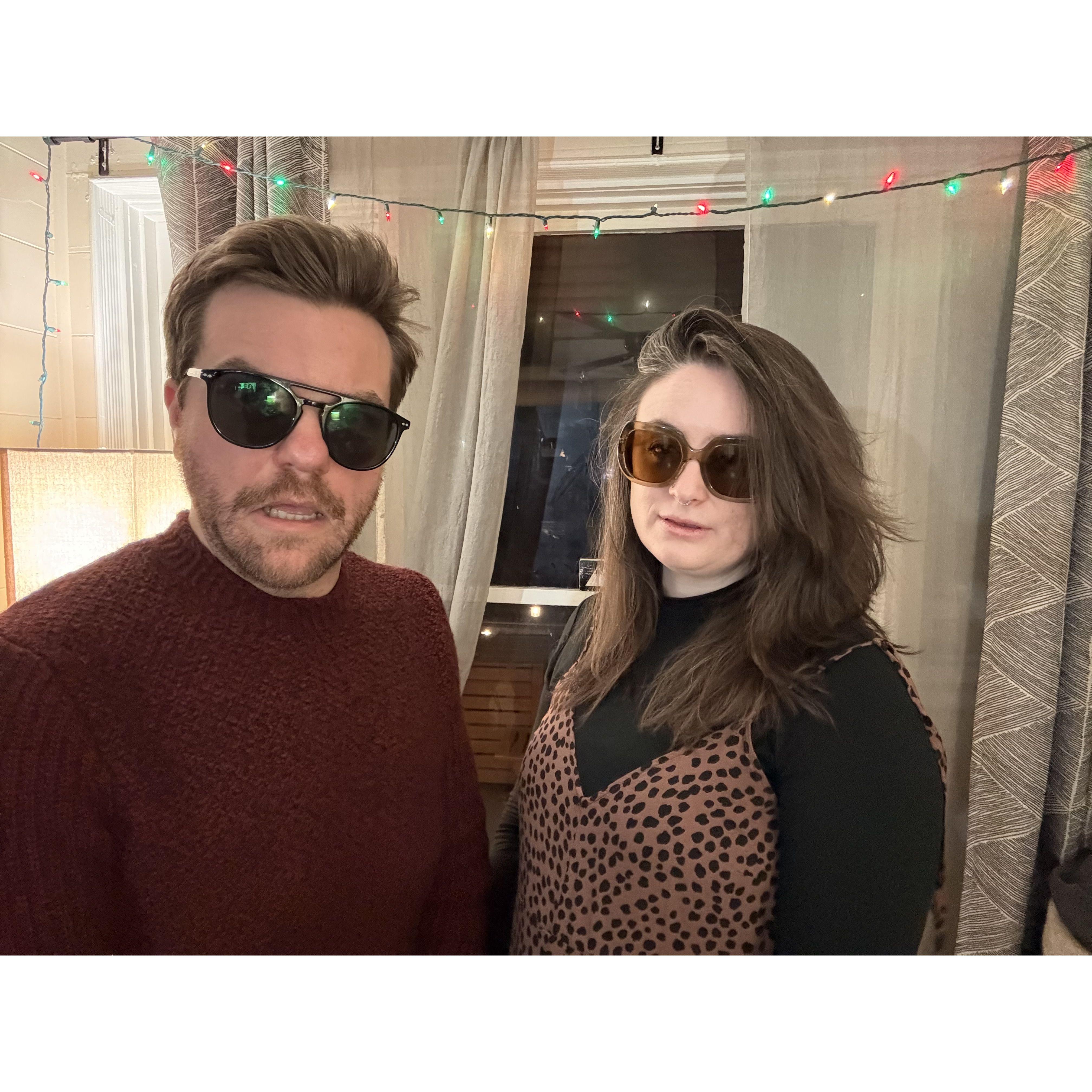 Doing our best Ted and Margo impersonations