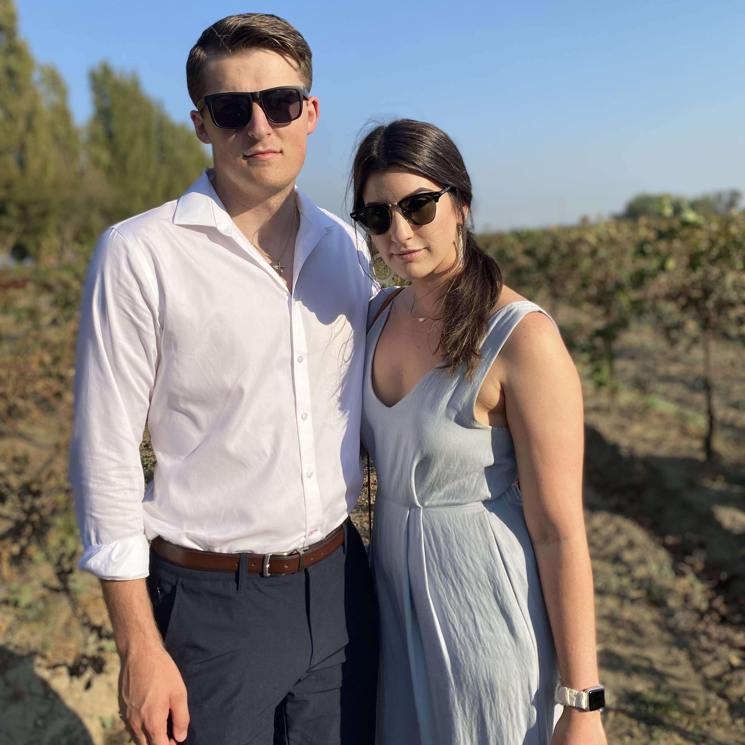 Aaron + Christi at friends' wedding!