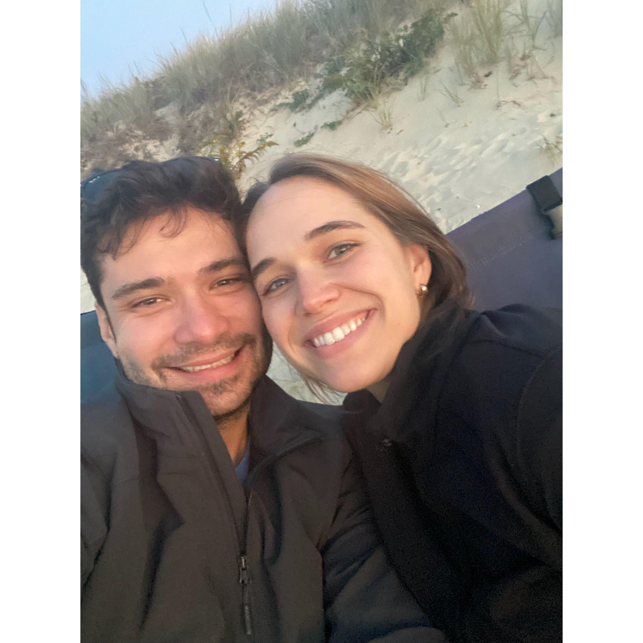 Sunset on the beach in Martha's Vineyard. (2021)