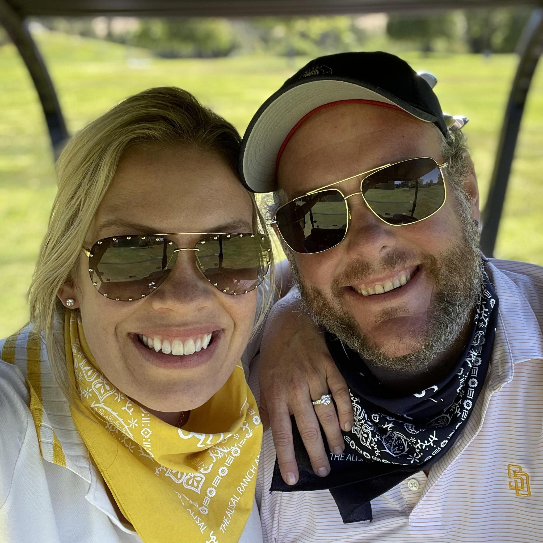Golfing immediately after she said Yes! June 09, 2021