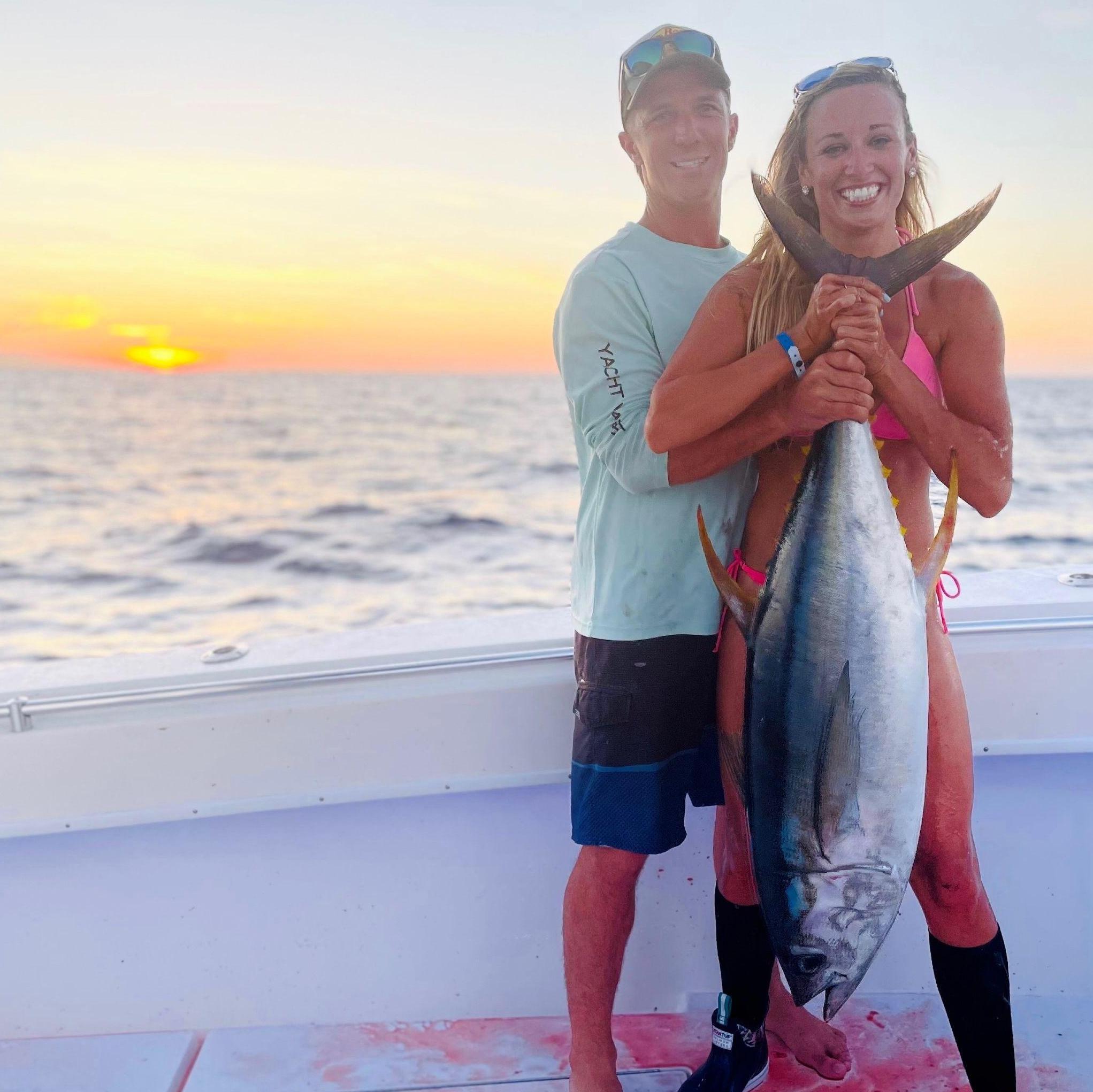 My first yellowfin tuna in the Bahamas!