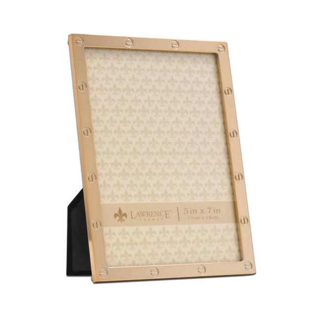 High Quality Polished Cast Metal Picture Frame - Screw Head Design, 5" x 7"