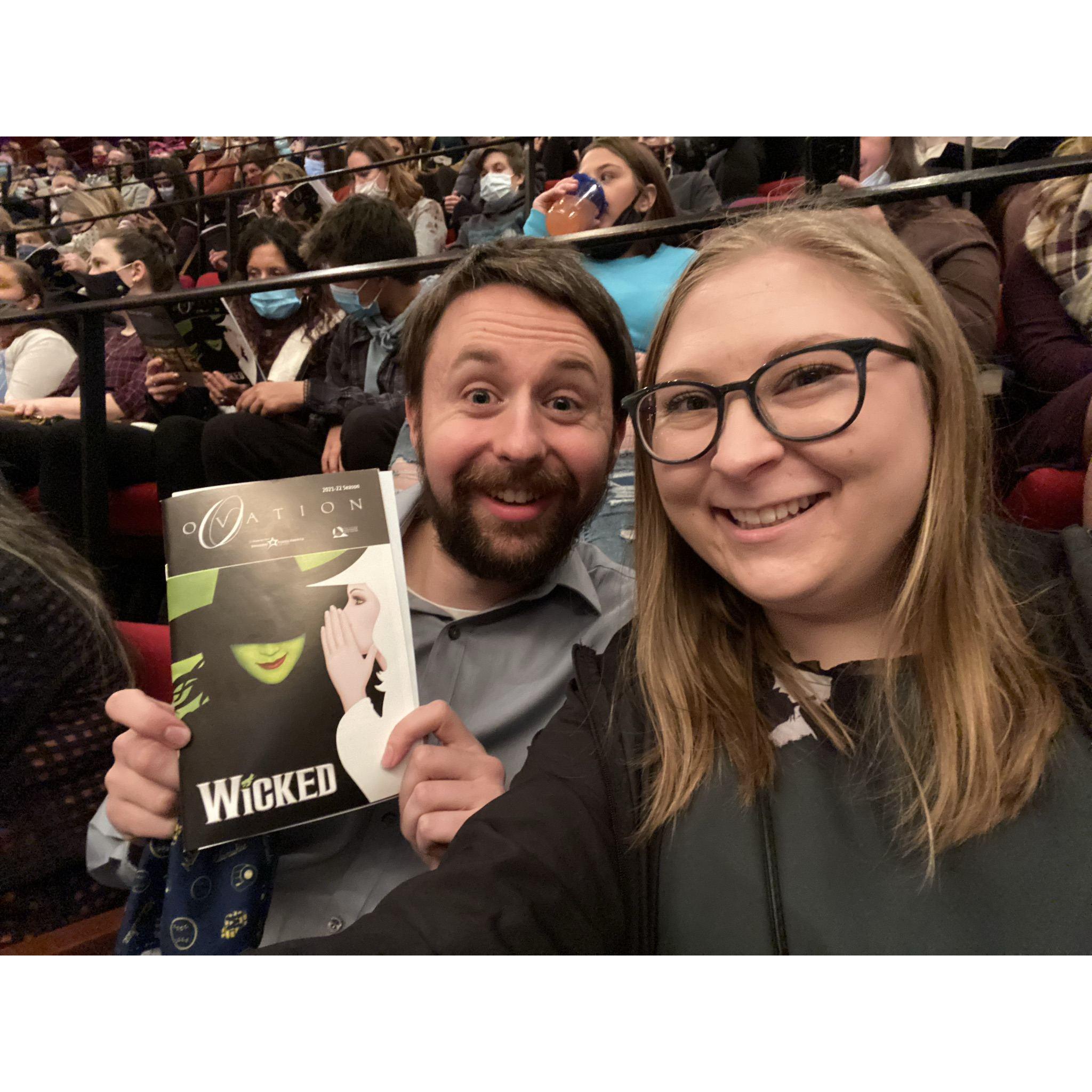 Our first show together, celebrating our one year anniversary and soon to be engagement (that Kaley still didn't know about!)