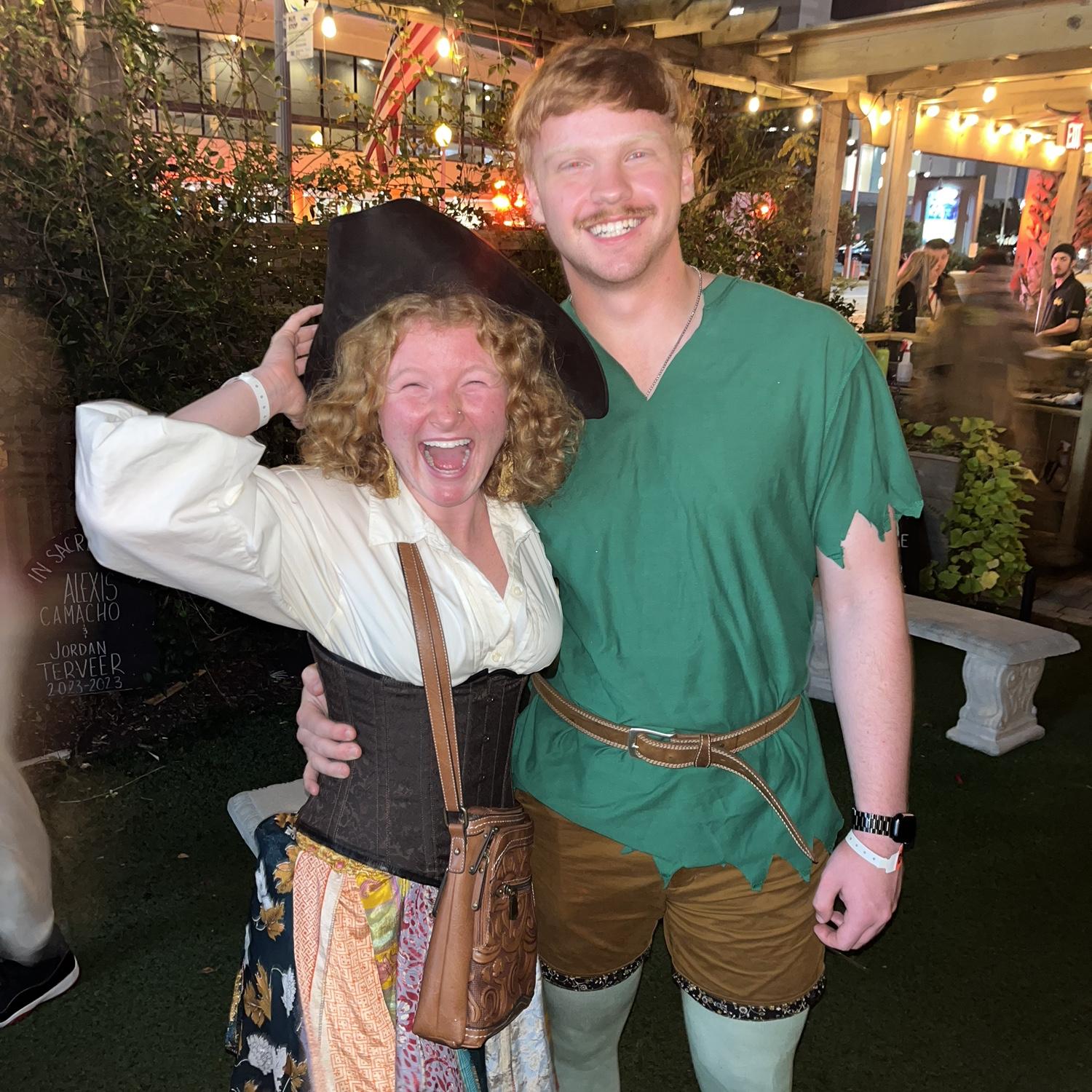 Halloween as Petter Pan and Captain Hook!