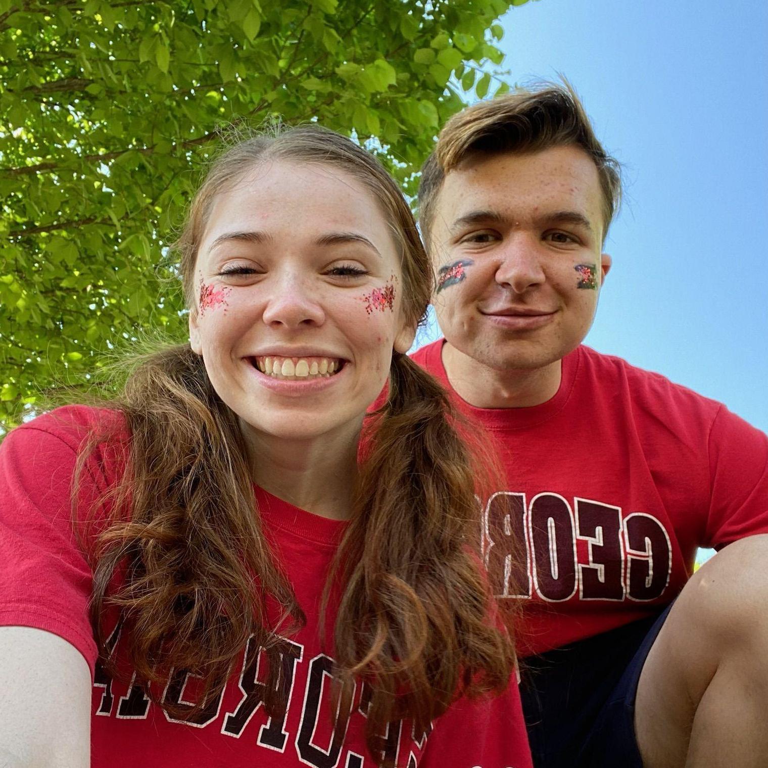 Kickball tournament, decked out in UGA merch and facepaint