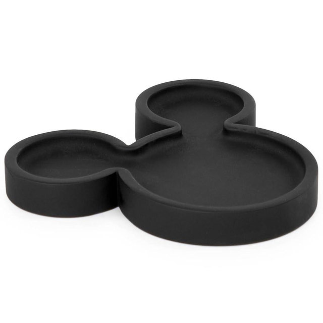 Disney Mickey Mouse Soap Dish - Black Resin Sponge Holder/Jewelry Dish - Bathroom Décor
