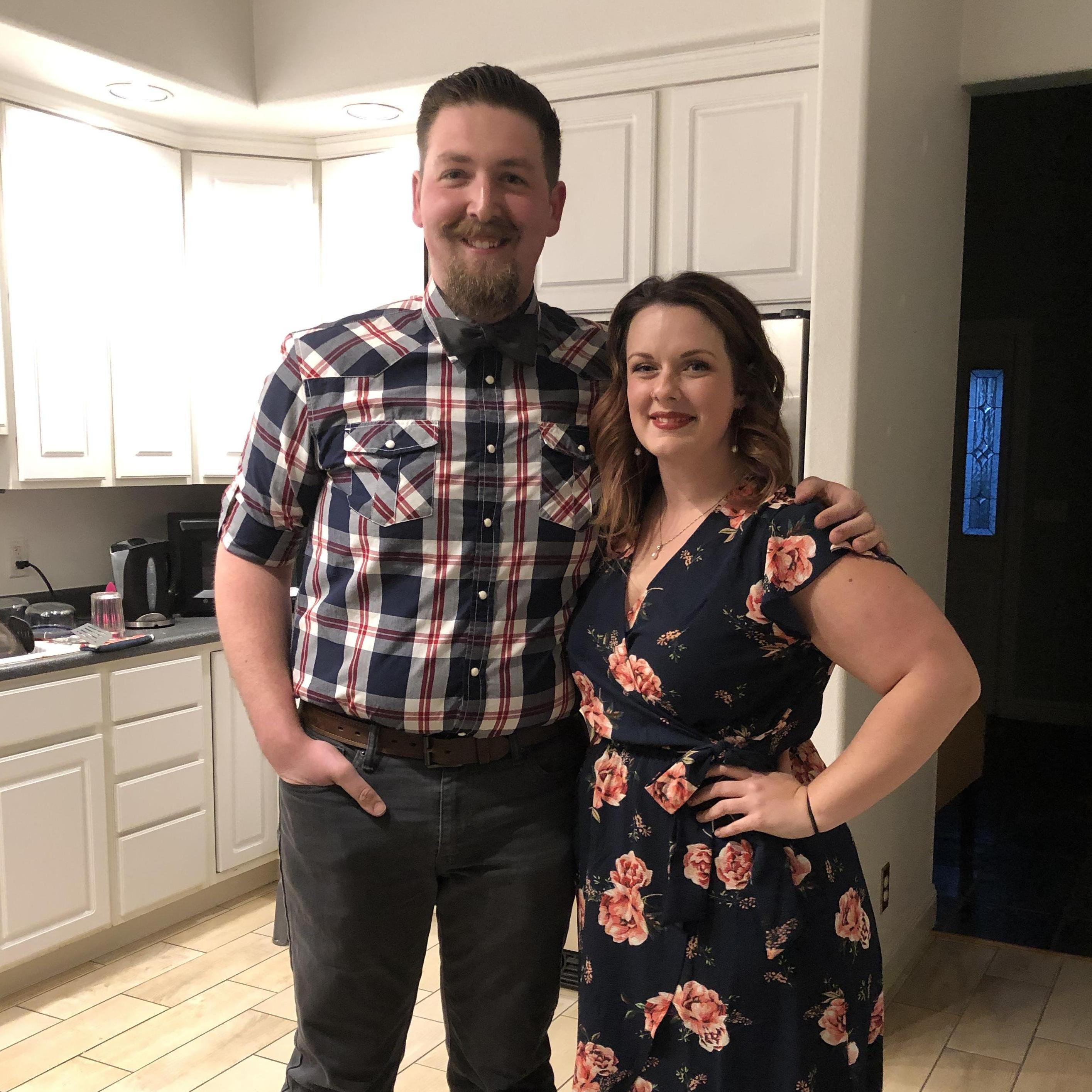 Our very first date! February 22, He picked me up with flowers and surprised me with a delicious dinner and seeing the play “The Newsies”