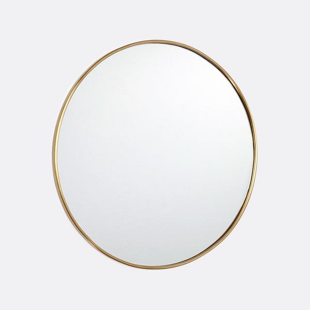 Round Metal Framed Mirror