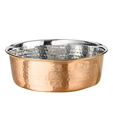 NEATER PET BRANDS Hammered Decorative Designer Bowls - Luxury Style Premium Dog and Cat Dishes