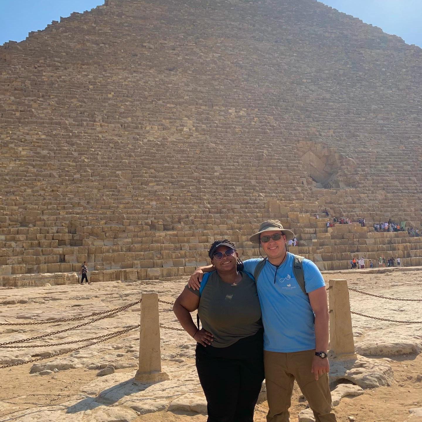 Kiki, Gabe, and his parents visited Egypt in 2021. They went to Cairo, Gaza, Aswan, and Luxor.