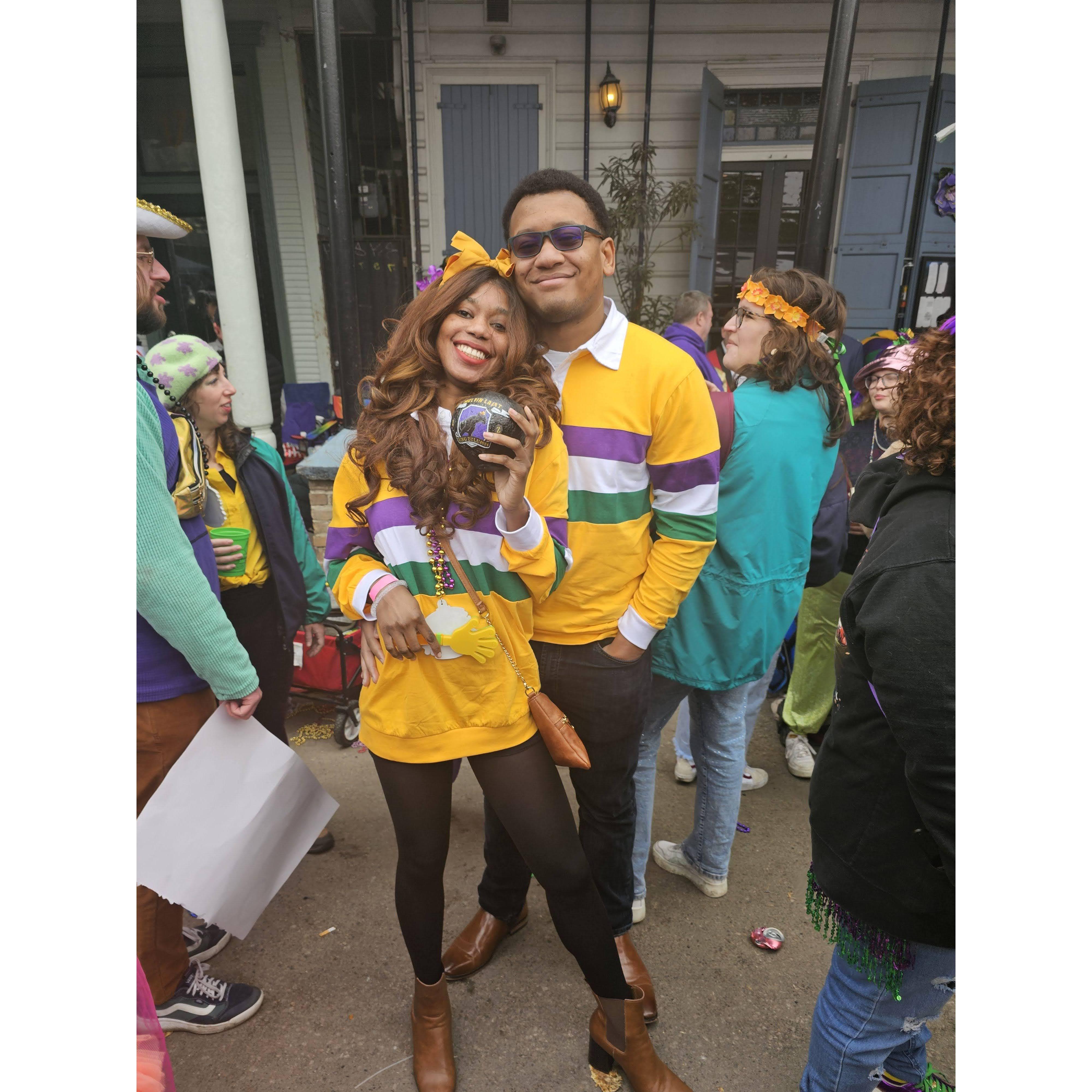 Our first Mardi Gras together!