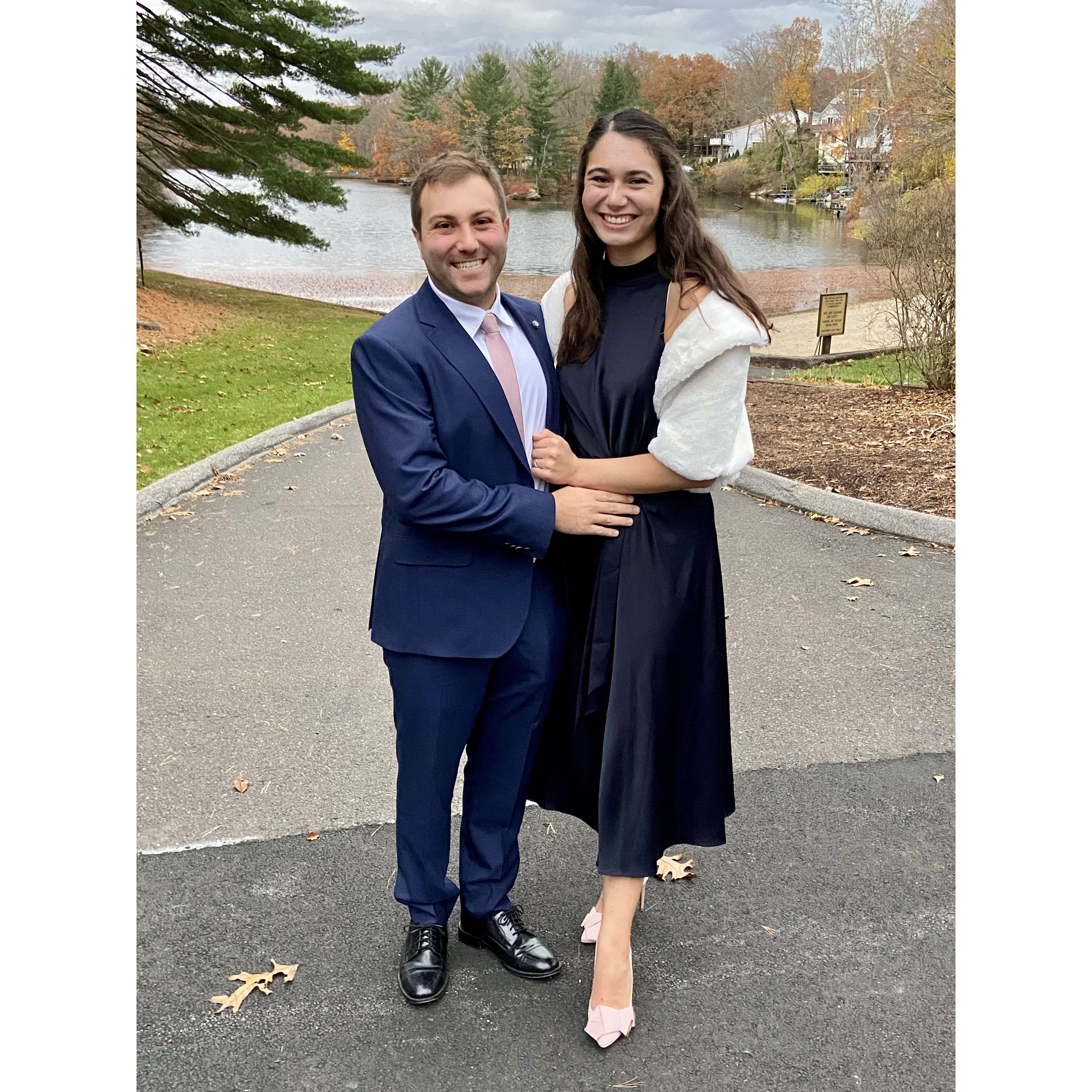 Our first of many weddings together.
