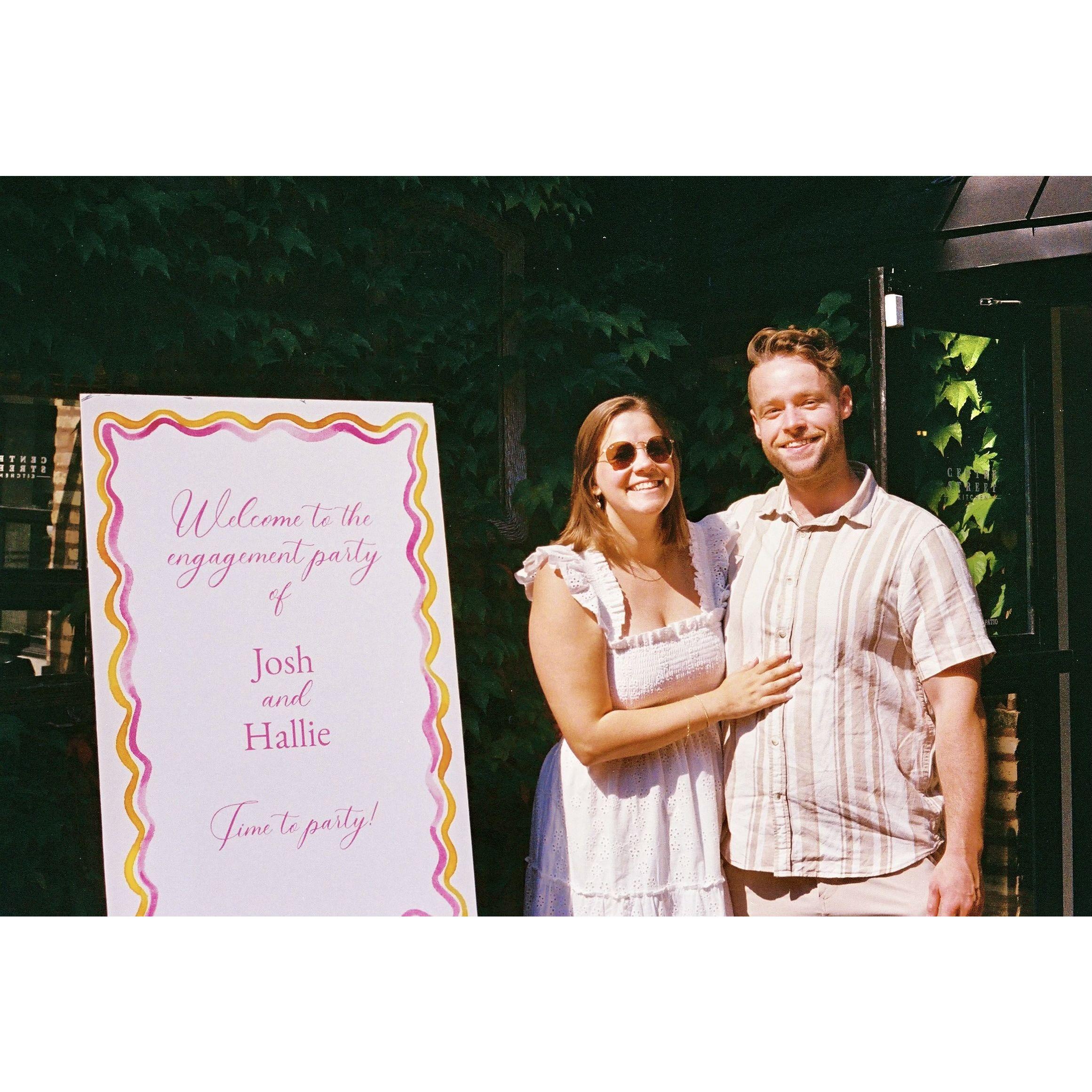September 2023: Josh & Hallie at their engagement party