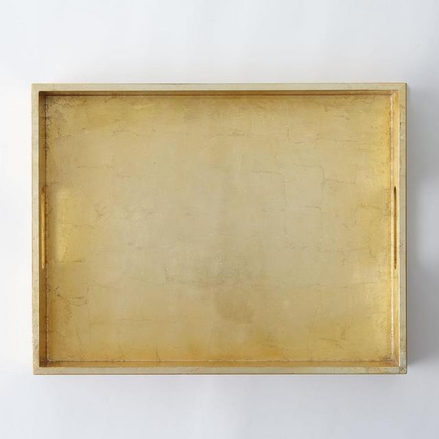 Wood Tray, 14"X18", Gold