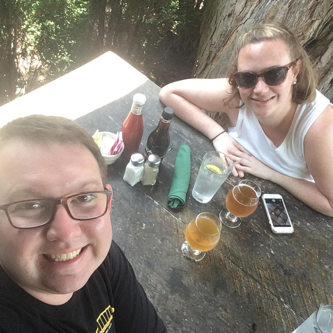 Beers at North Country Brewing in Slippery Rock, PA. We love to spend summer days at Moraine State Park and always stop at this spot after.