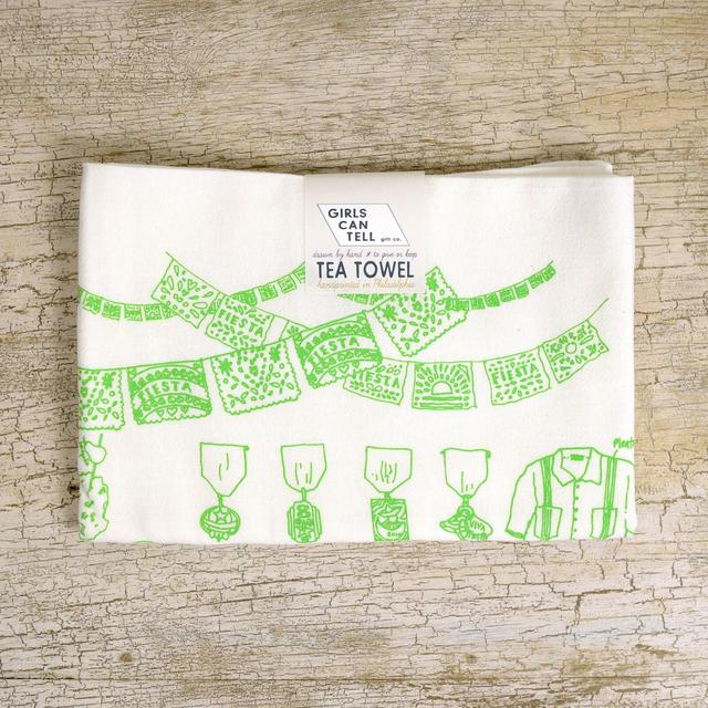Fiesta Tea Towel, Kitchen Towel, Printed...