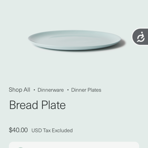 Mud Australia Bread Plate (Blue)