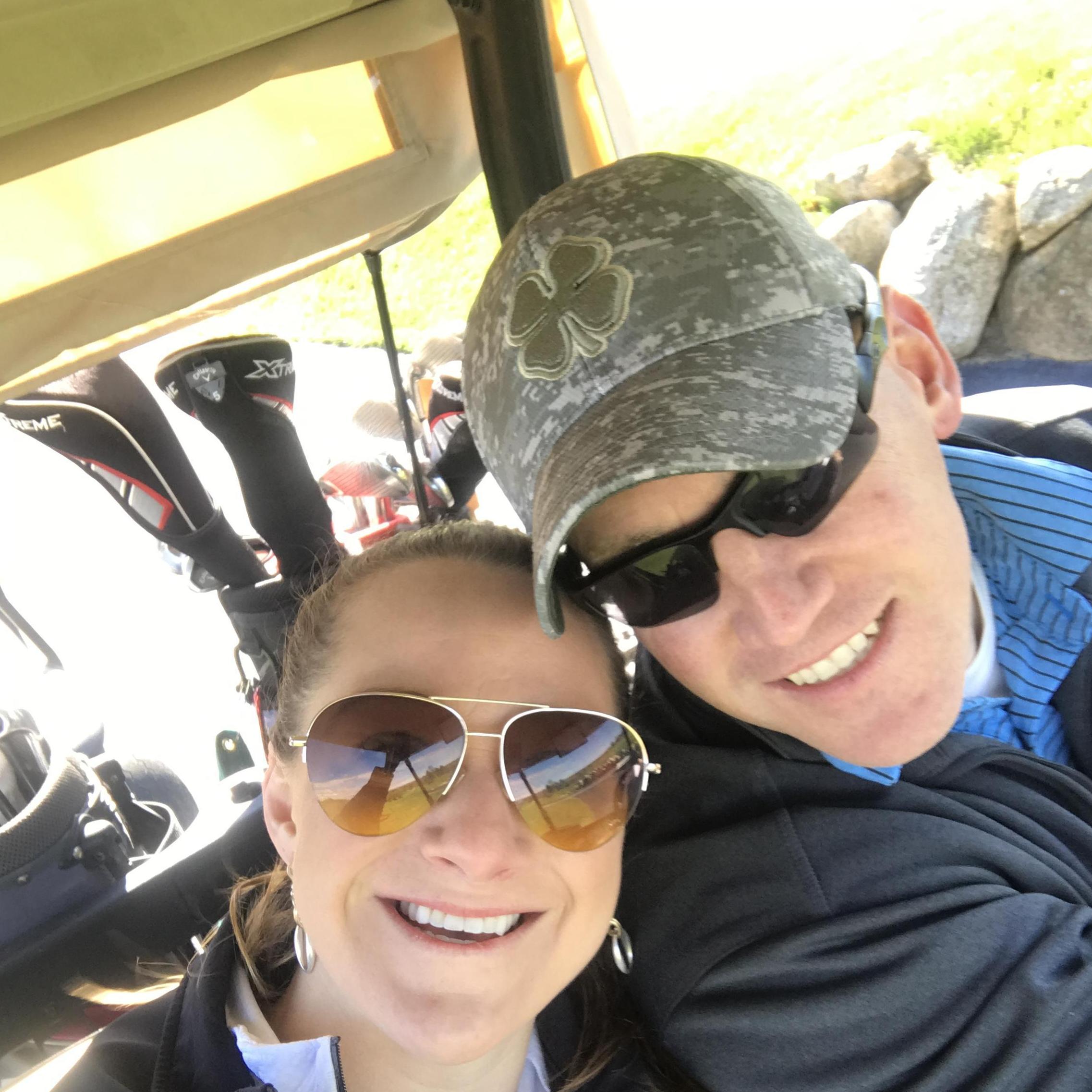 learning how to golf; Andy learned how much patience he had! :)