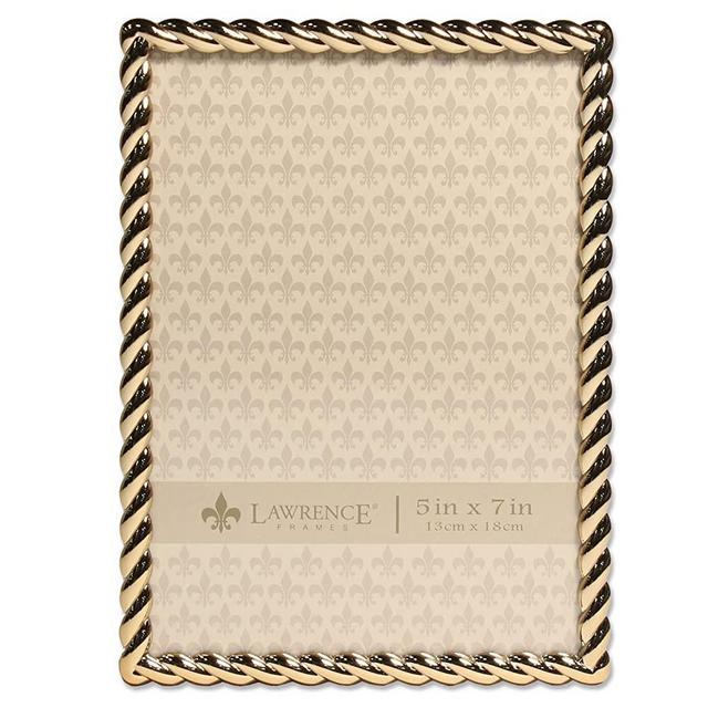 Lawrence Frames 5x7 Golden Rope Picture Frame, Gold